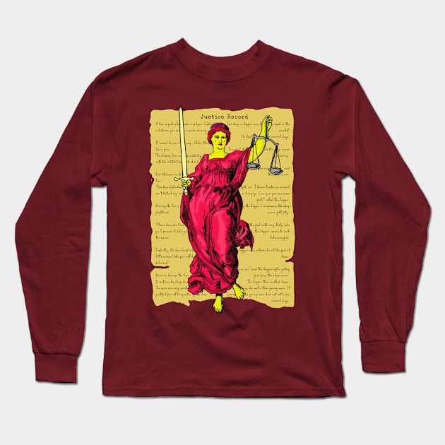 Justice Record Long Sleeve T-Shirt by Namoraorzo